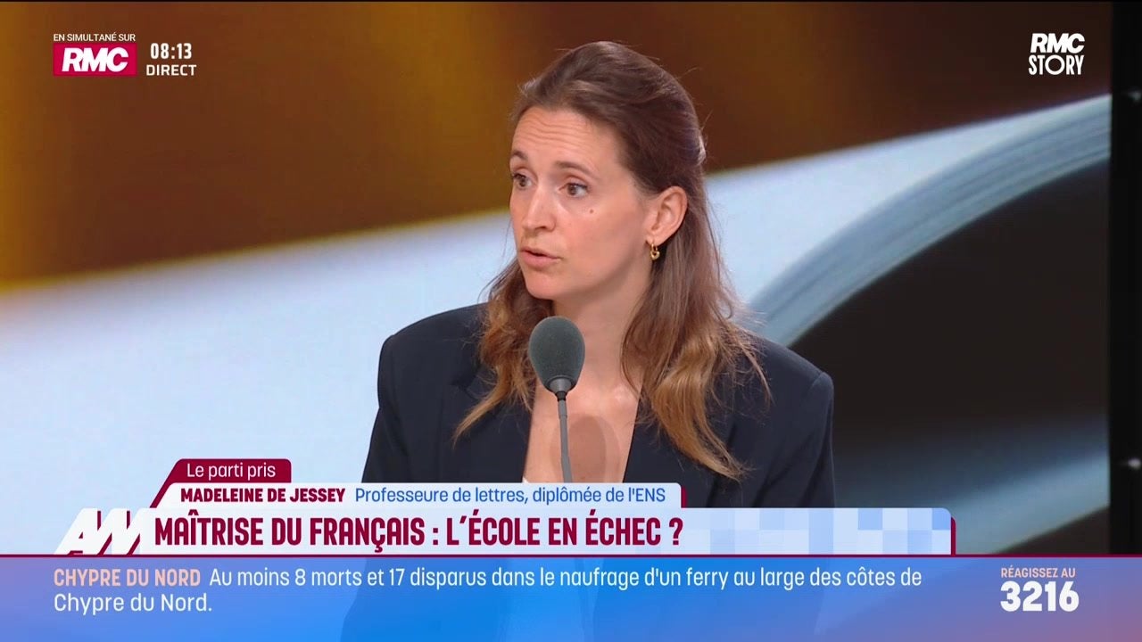 Madeleine de Jessey sur le plateau de RMC dans Apolline Matin
